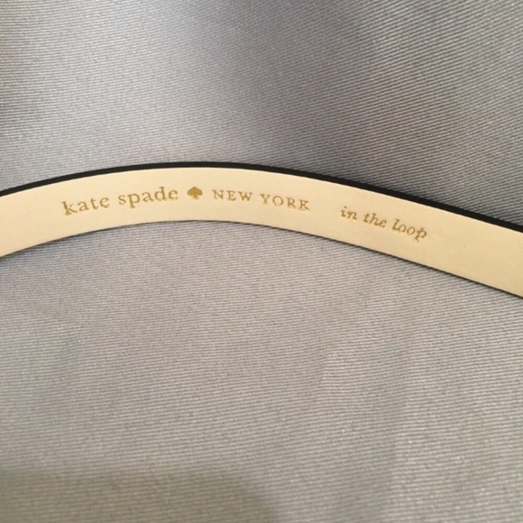 LAST ONE! NWT Kate Spade Black Leather & Gold Belt - Picture 4 of 6